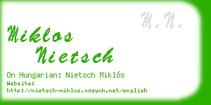 miklos nietsch business card
