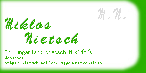 miklos nietsch business card